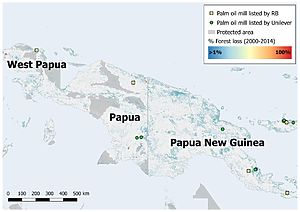 Forest change in Papua and Papua New Guinea